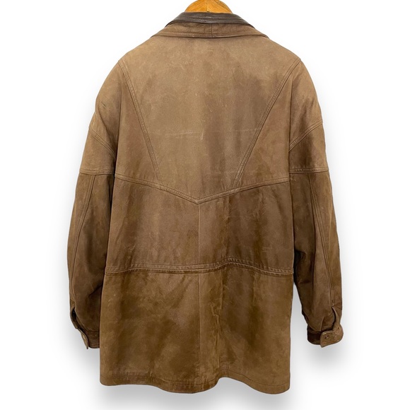 Brown Vintage Oversized Leather Jacket - Picture 4 of 9